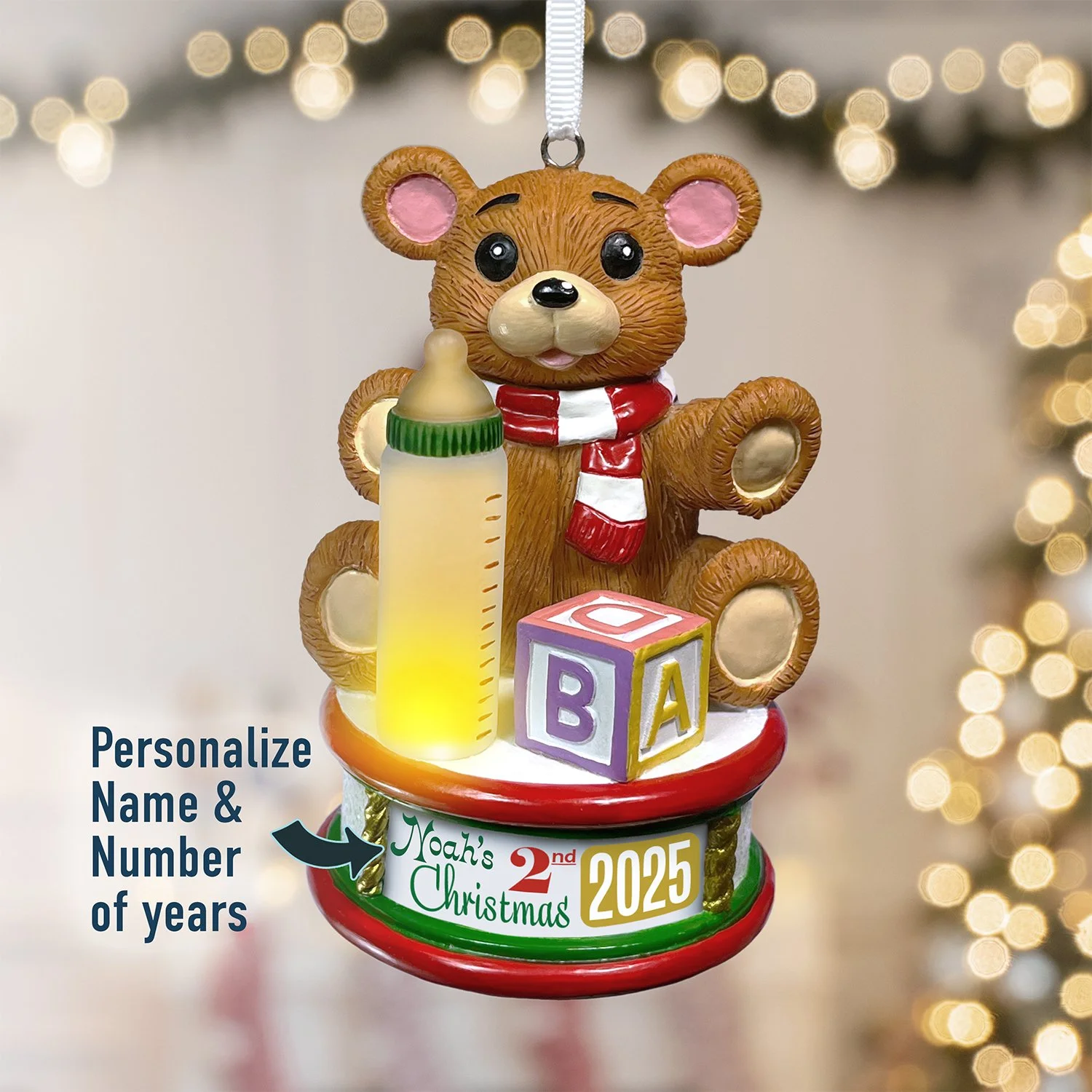 Baby's Second Christmas Ornament – Personalized Keepsake Gift Tree